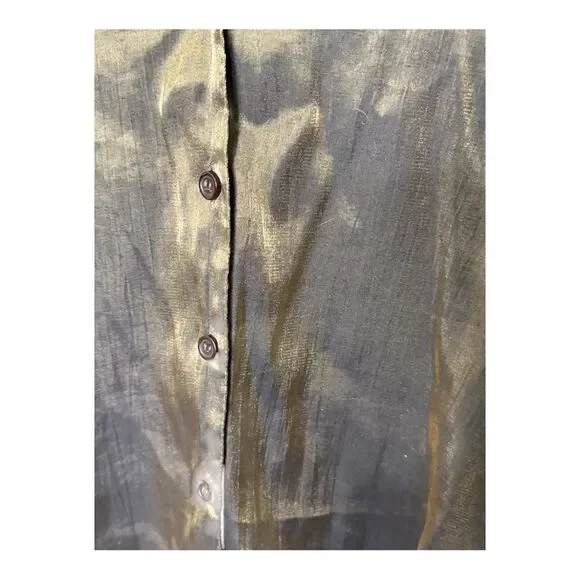 Vintage Lisa Joseph’s iridescent gold button down large blouse rayon ble… - Picture 5 of 6